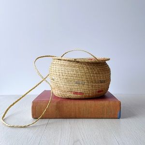 🌻*Rare* Vintage hand woven Basket Purse. Vintage Accessories|Vintage Purse|